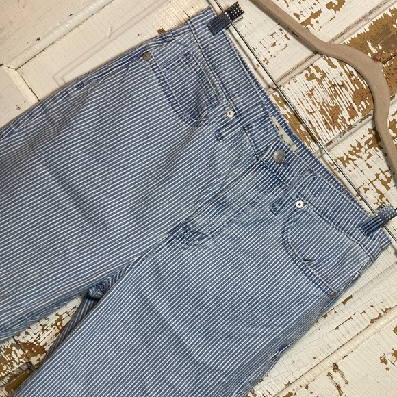 💙Madewell 10” High-Rise Skinny Crop Piper Stripe Jeans - Picture 5 of 11